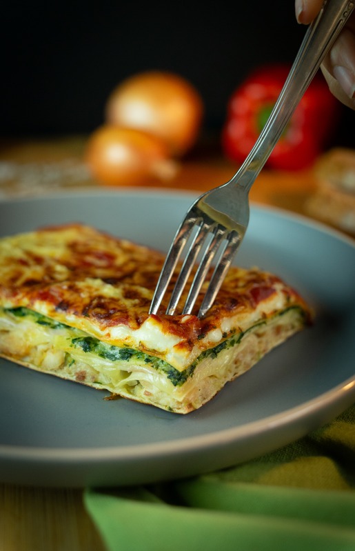 Lasagna Da Casa recién servida