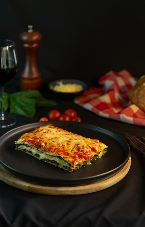 Lasagna Da Casa recién servida